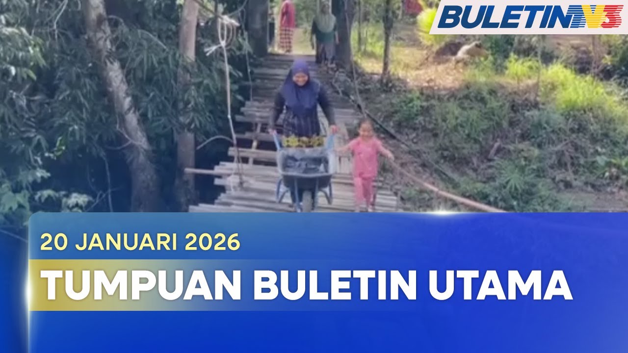 TUMPUAN BULETIN UTAMA | Terpaksa Harungi Air Deras Sungai Untuk Ke Kawasan Seberang