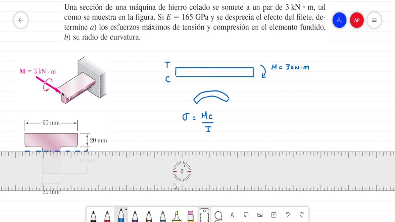 Mecánica de Materiales | Flexión en Vigas | Esfuerzos de Tensión y Compresión