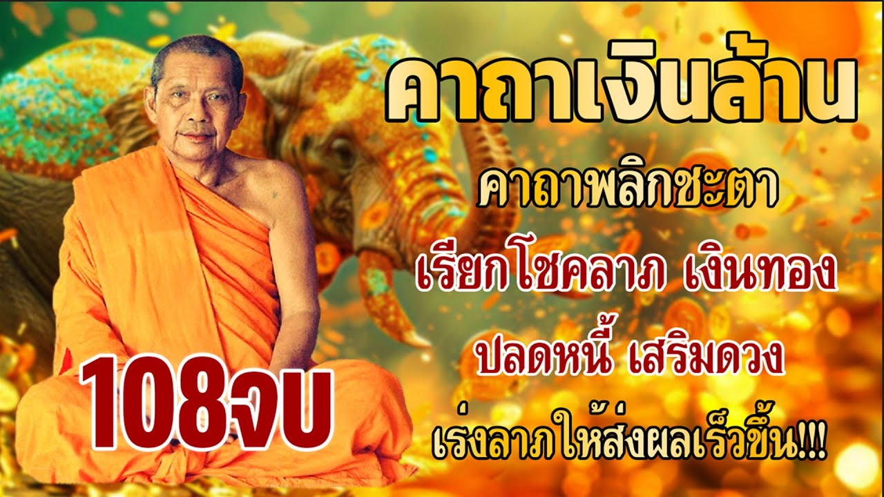 คาถาเงินล้าน 108 จบ โดยหลวงพ่อฤๅษีลิงดำ สวดเรียกทรัพย์ โชคลาภ เสริมความเฮง ปัดเป่าอุปสรรค #บทสวดมนต์