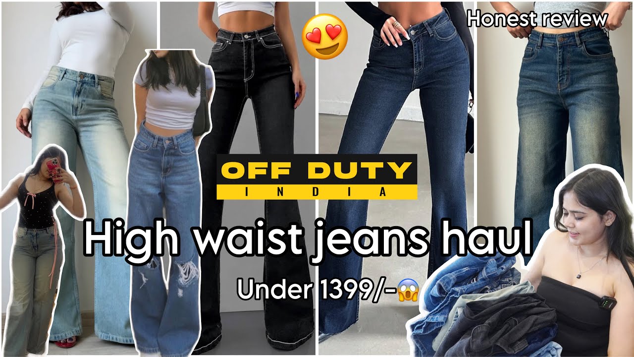 Off Duty High waist Try On haul | Honest review 😱 | Wide leg denims😍 | Parulbagri