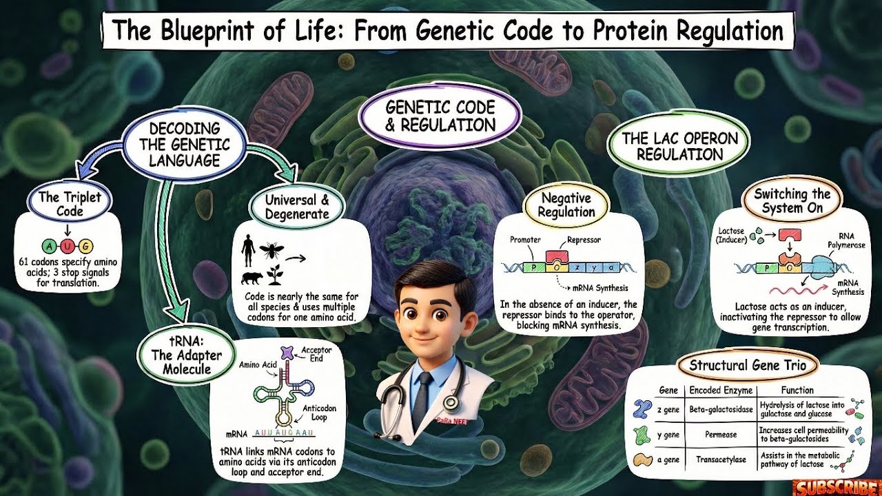Genetic Code to Genetic Regulation | NEET Biology Full Lecture | Lac Operon, Translation & Mutations