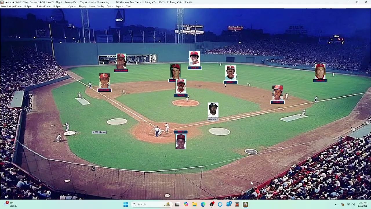 Action PC Baseball  6-26-75 New York Y at Boston