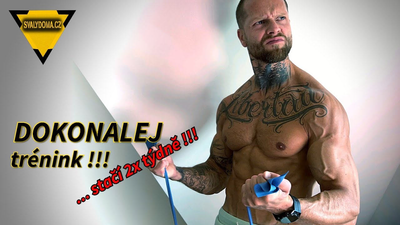 #194 Trénink CELÉHO TĚLA, který stačí dělat 2x týdně !!! Cvičení doma s gumou a s vlastní vahou !