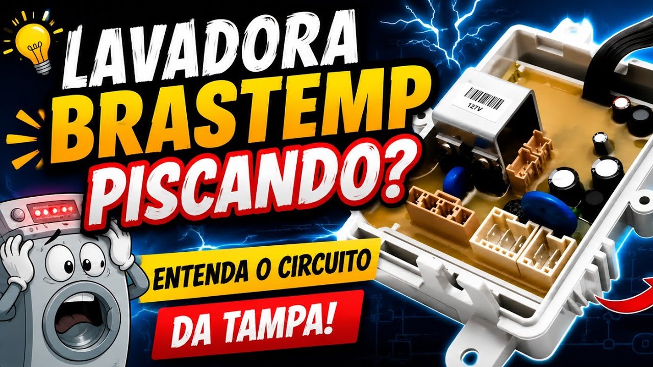 MÁQUINA DE LAVAR BRASTEMP PISCANDO O LED MAIS NÃO INICIA! APRENDA A RESOLVER FACILMENTE ESSE DEFEITO