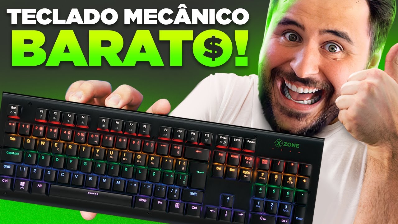 O TECLADO mecânico gamer MAIS BARATO que já testamos!
