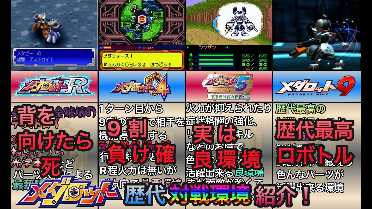 【歴代メダロット】ロボトル仕様&対戦の歴史