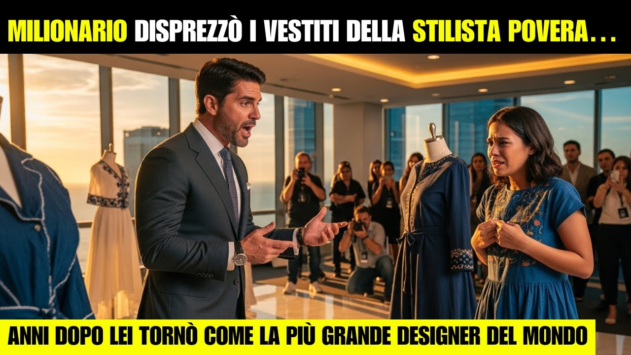 MILIONARIO DISPREZZÒ I VESTITI DELLA STILISTA POVERA… ANNI DOPO TORNÒ COME GRANDE DESIGNER DEL MONDO
