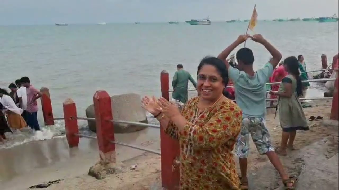 Rameshwaram temple experience and theertham#sisuvinavlogs 