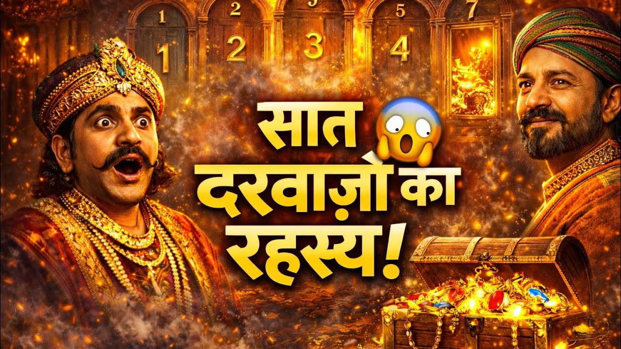 सात दरवाज़ों का रहस्य – अकबर और बीरबल की रोचक कहानी 👑#सातदरवाज़ोंकारहस्य#अकबरबीरबल#HindiStory