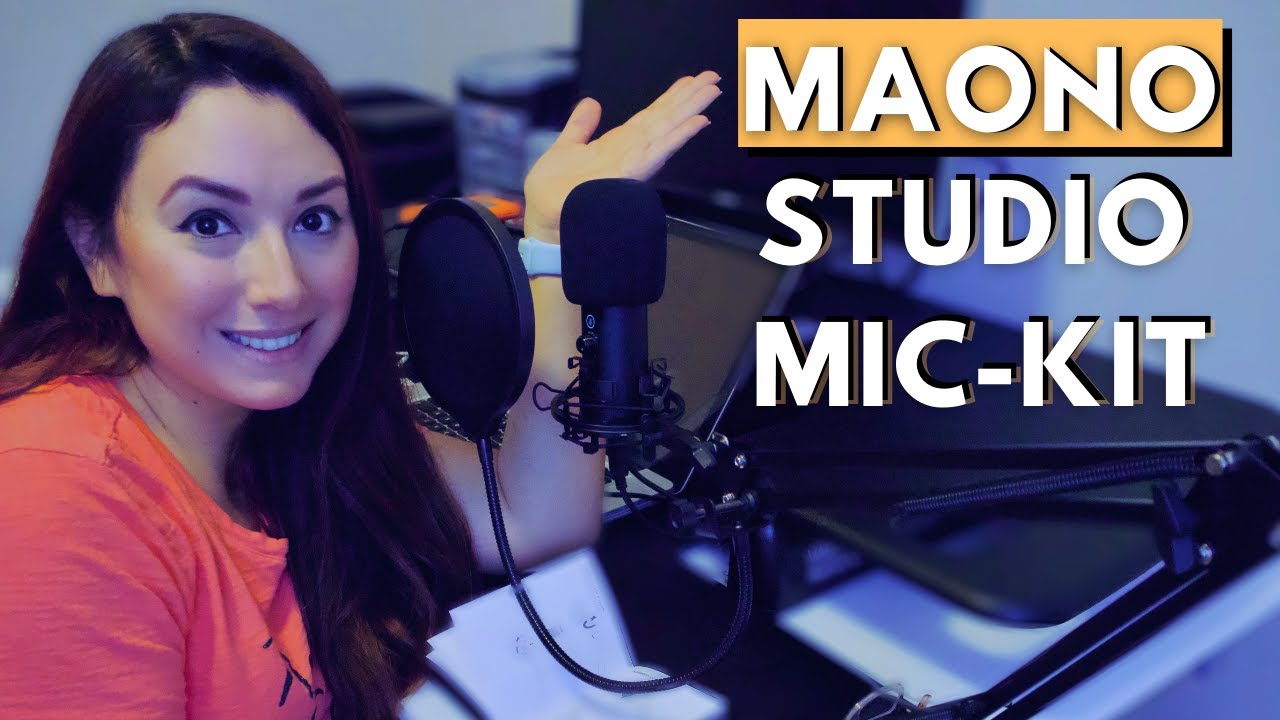 Maono AU-PM421 Podcast Studio Microphone Unboxing and Test
