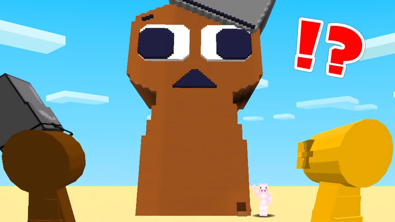 ブラッドそっくりの巨大ハウスをつくったらスプランキー全員が砂漠にあつまったマインクラフト【 マイクラ / Minecraft 】