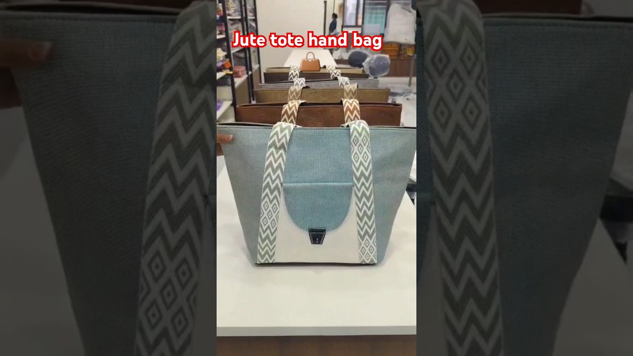 stylish jute tote bag #JuteToteBag #EcoFriendlyBag #SustainableFashion #GoGreen #ReusableBag