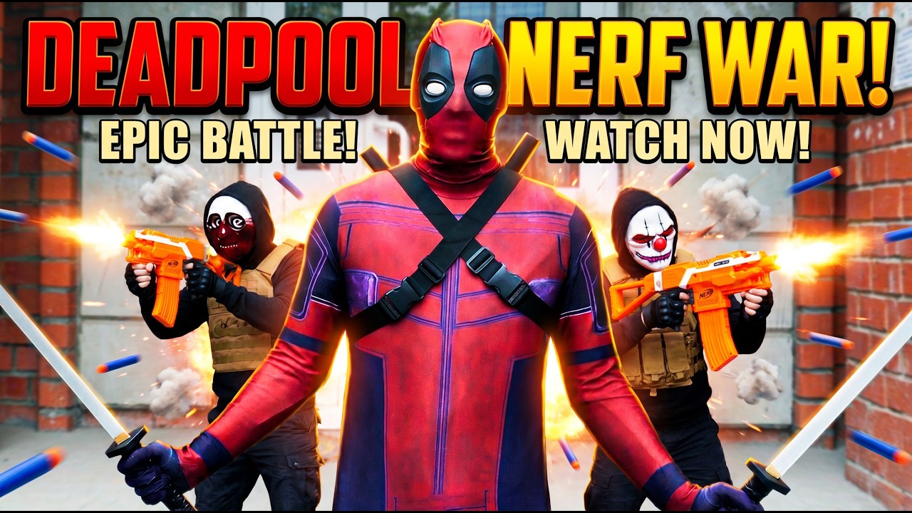 Эпическое приключение Дэдпула с Nerf: победите Джокера и его банду плохишей!