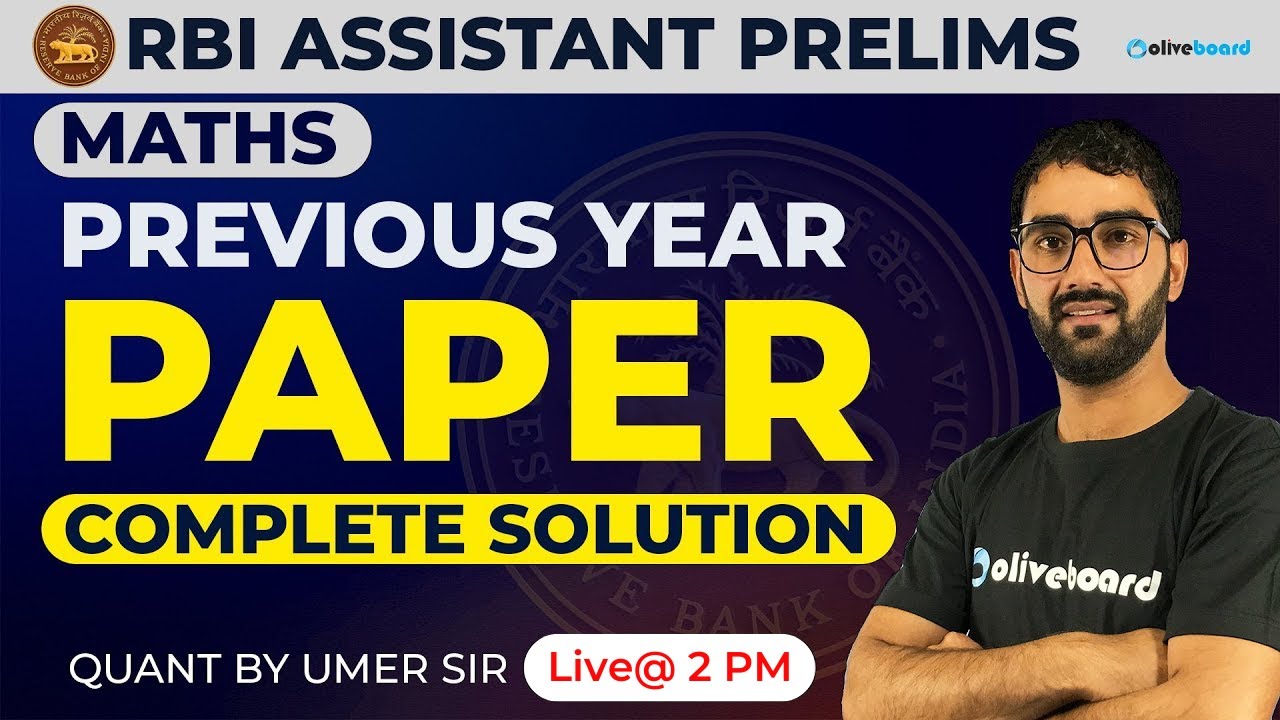 RBI Assistant Pre Quant Memory Based Paper 2021 || RBI Assistant Pre Memory Based Paper | Umer Sir