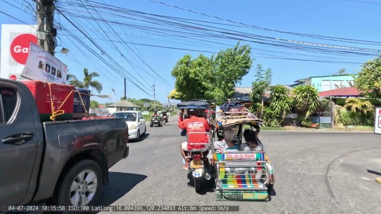 Drive from Binmaley to Estanza Beach Lingayen  (Parking Lot), Pangasinan Philippines