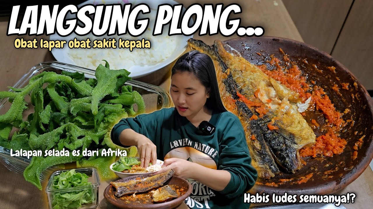 SAKIT KELAPA LANGSUNG PLONG‼️ SAMBEL BAWANG MENTAH SECOBEK LUDES LALAPAN SELADA ES AFRIKA‼️