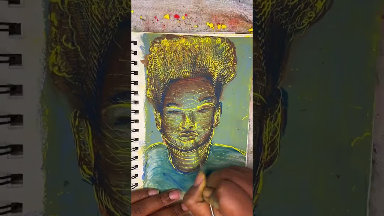 Let&rsquo;s hear it for the boy! #naturalhairstylesformen #curlyfro #afroart #combdrawing #fineart #wip
