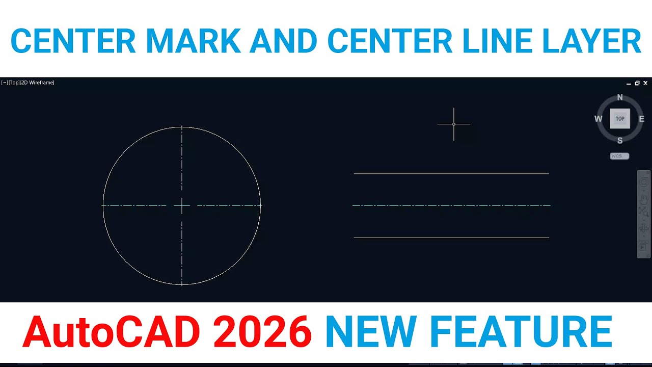 Center Mark Layer | AutoCAD 2026 New Feature