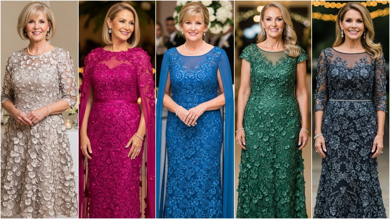 Gorgeous 3D Floral Applique Mother of the Bride Gowns: 2026’s Most Beautiful Wedding Dress Styles