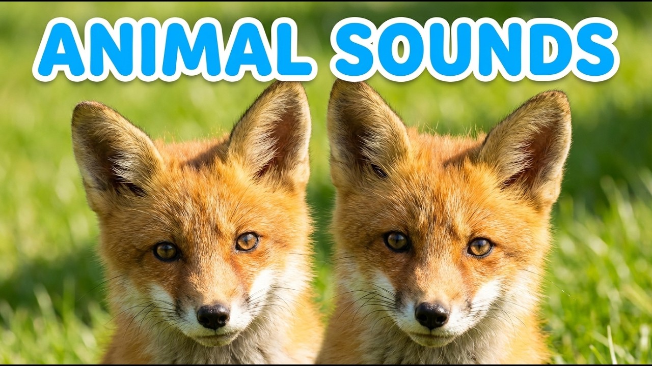 Cute Animal Sounds for Kids | Learn Farm & Wild Animal Sounds with Pictures