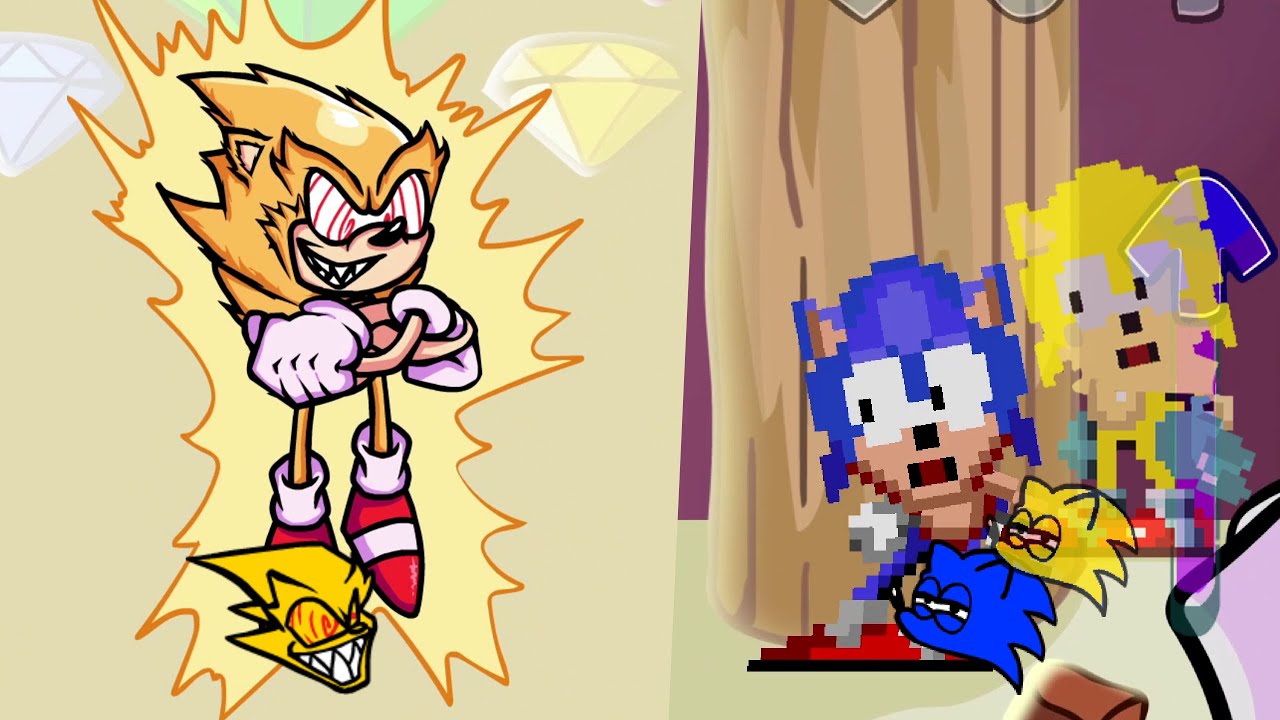 Friday Night Funkin: Dorkly Sonic VS Fleetway Sonic