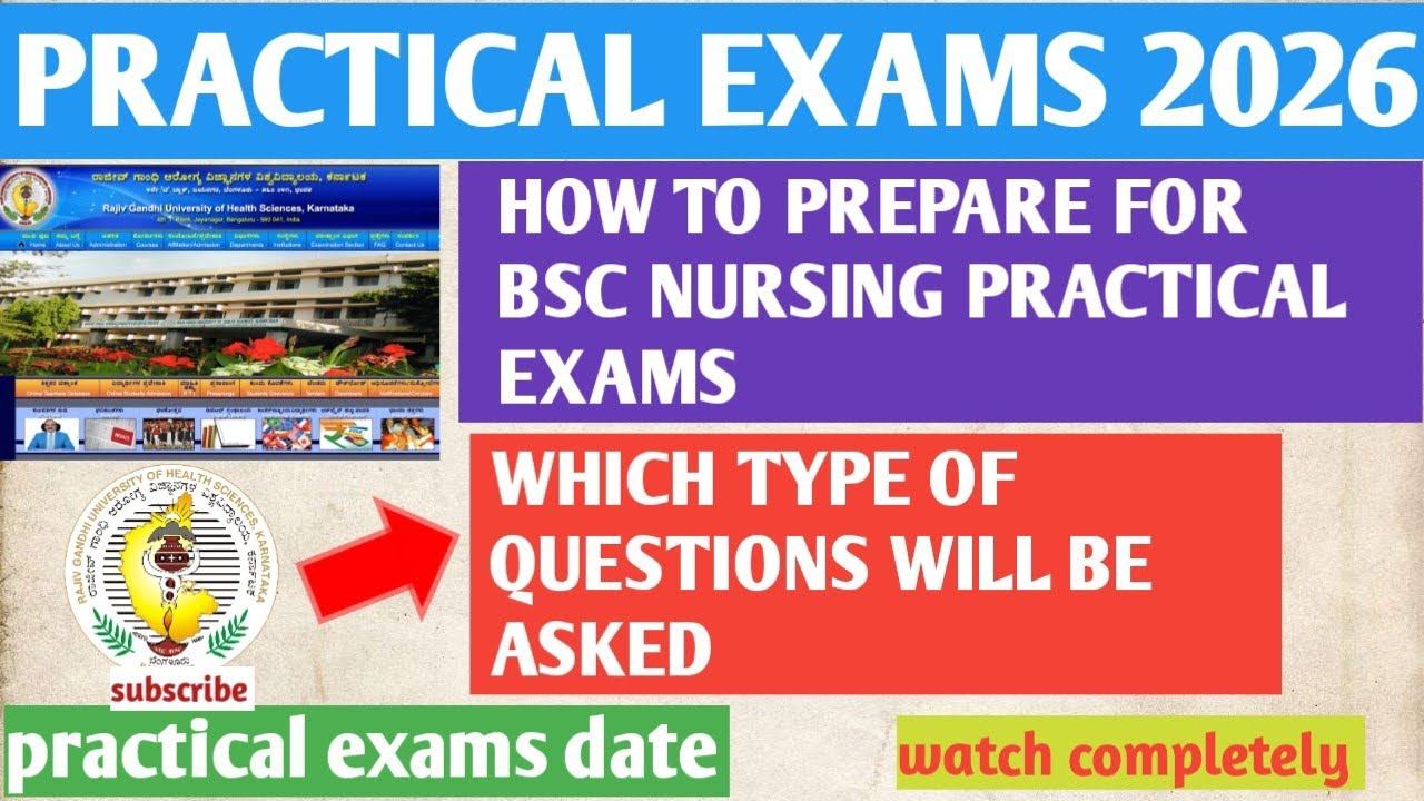 How to prepare for Bsc Nursing practical exams 2026 