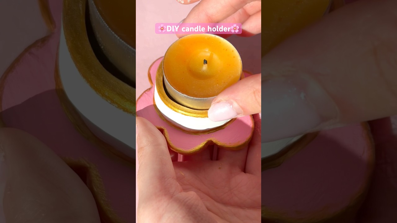 DIY candle holder🌸💕