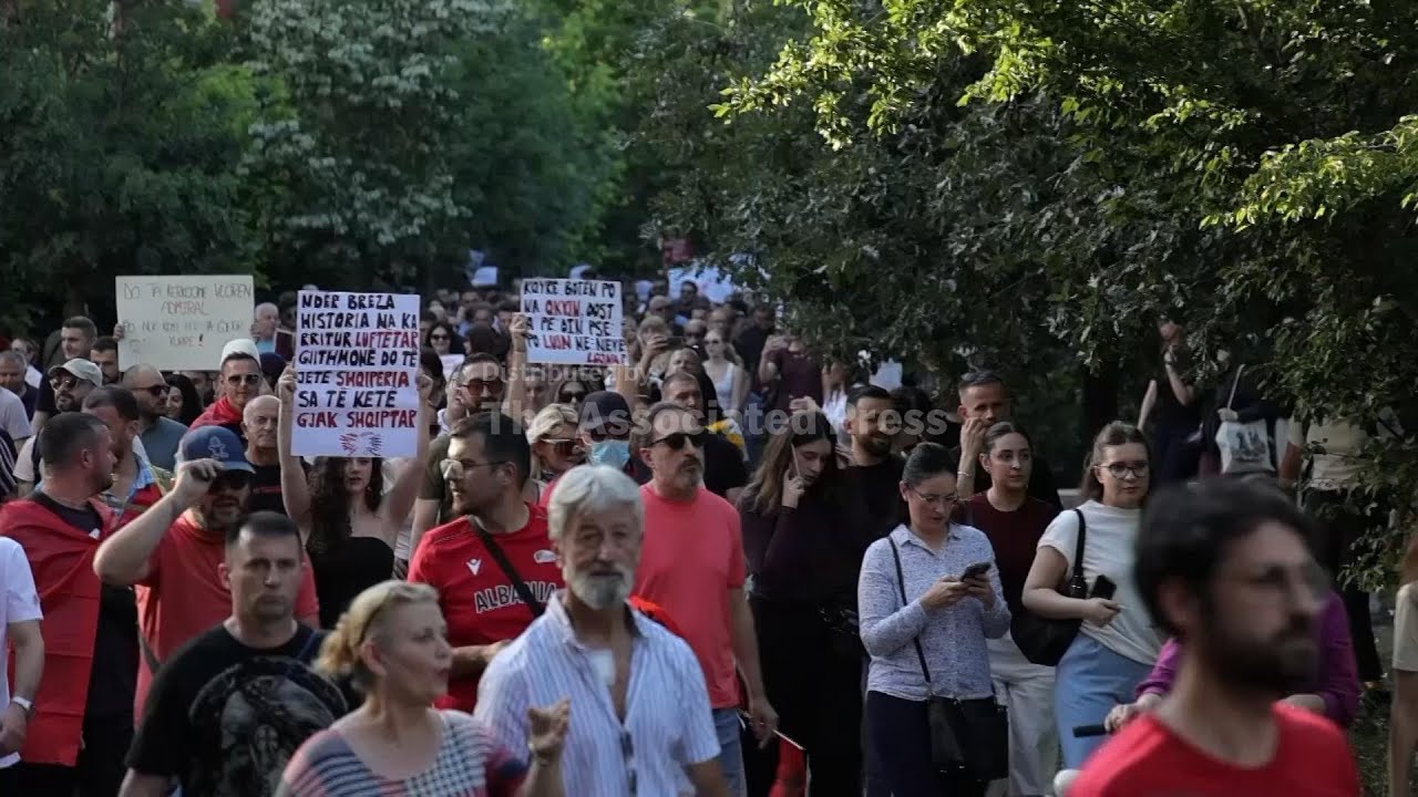 Protest in Albania's capital over luxury resort project linked to Trump's son-in-law Jared Kushner