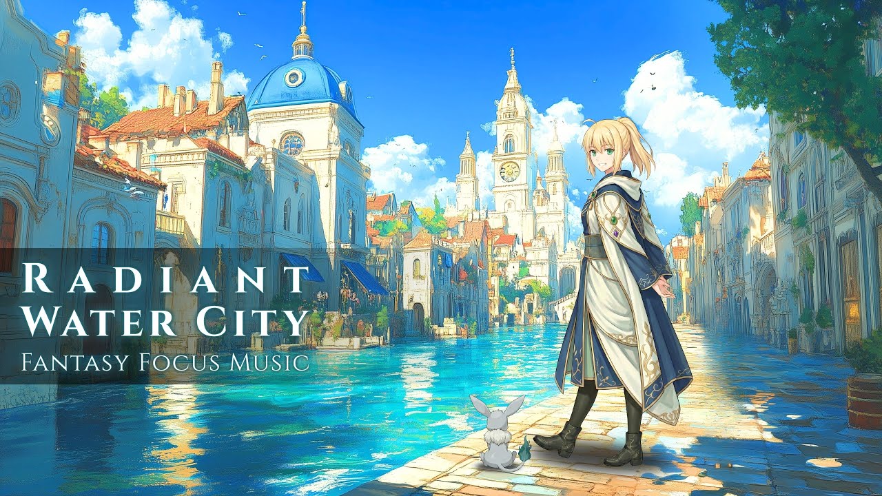 [Isekai Fantasy Music] Radiant Water City: Waiting for the Gondola | Focus & Study BGM | Celtic