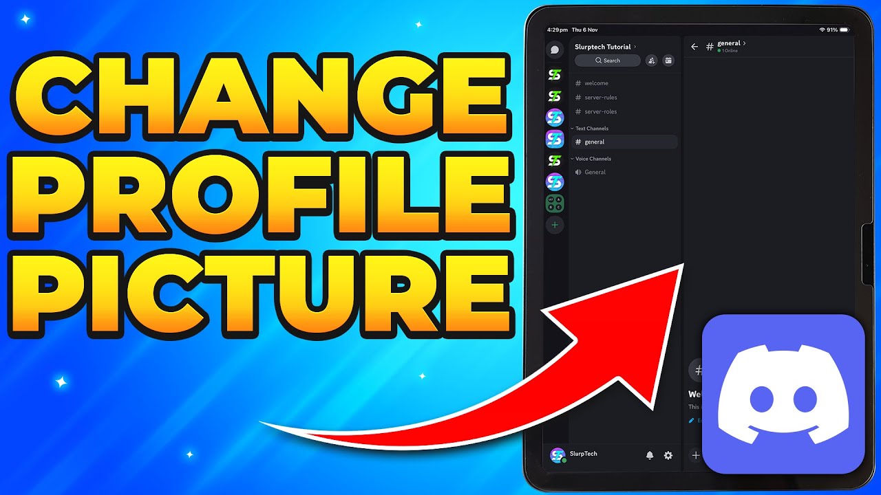 Как изменить фотографию профиля в Discord на iPad