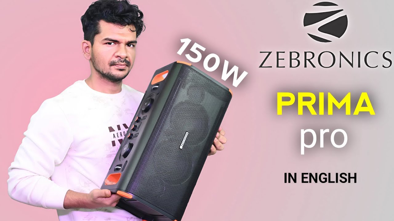 Best portable Bluetooth speaker for parties under 10000 - Zebronics prima pro 150w