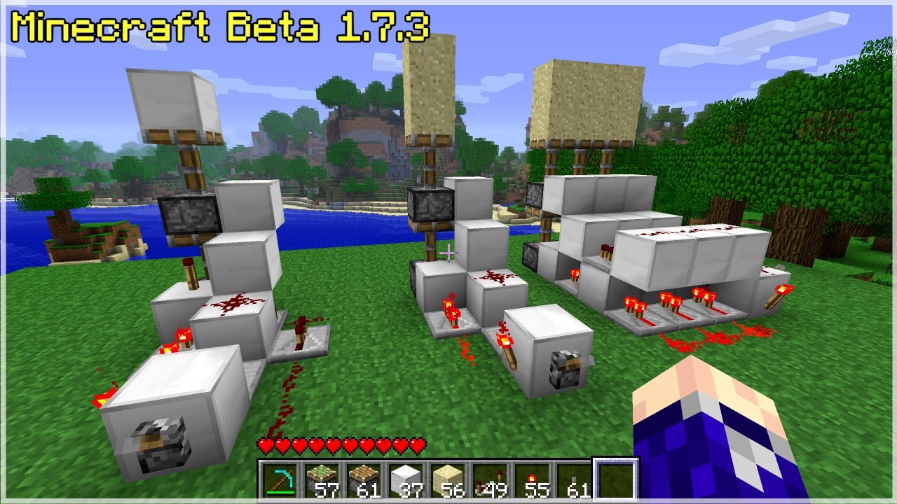 How to Build a Double Piston Extender in Minecraft Beta 1.7.3