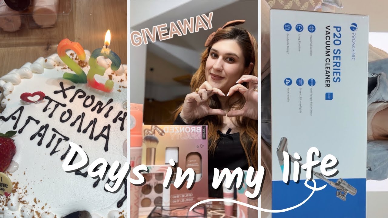 DAYS IN MY LIFE: •Νέα Σκούπα Proscenic P20 | •S/M Haul & My Birthday 🎂|| Anastasia's Beauty