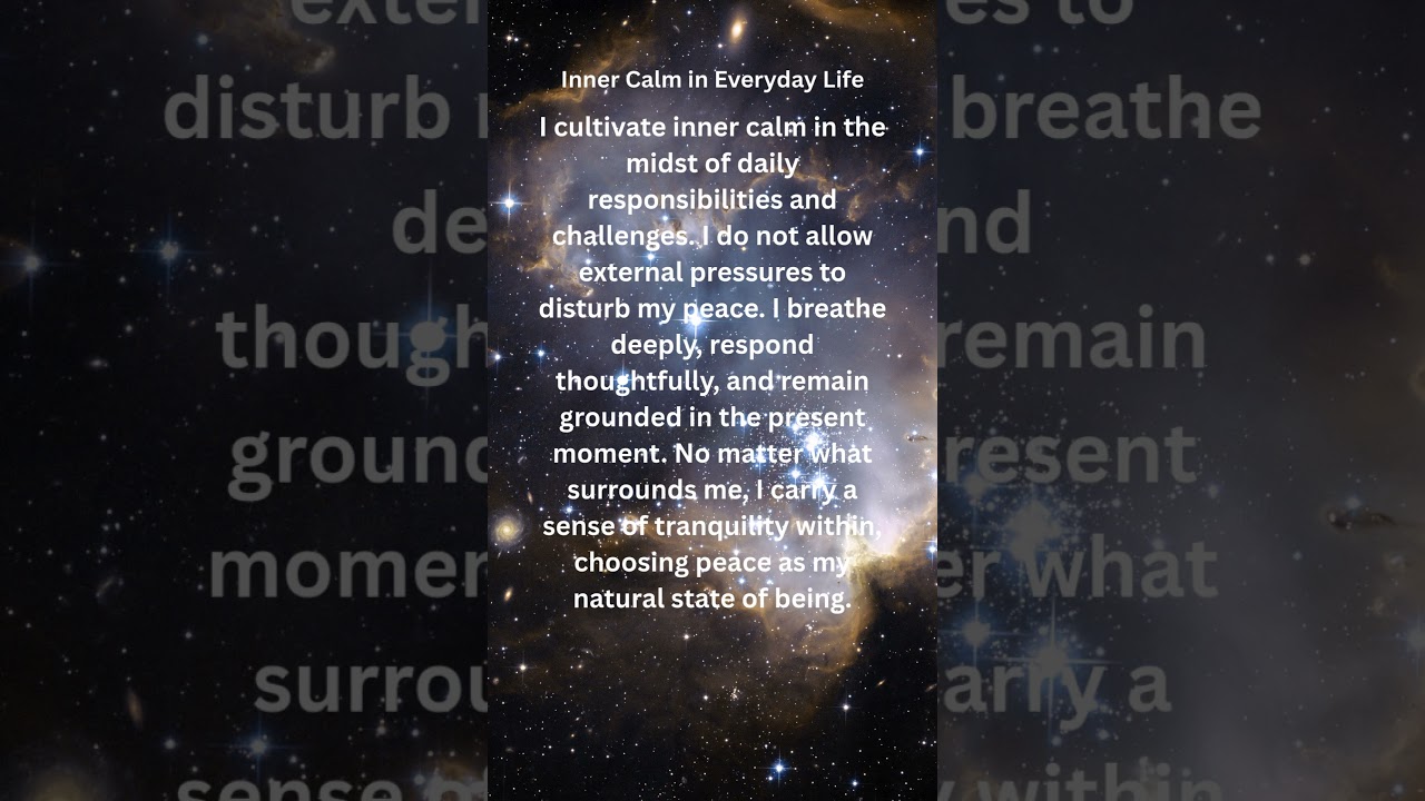 INNER CALM IN EVERYDAY LIFE PEACE Balance Patience Motivate  Manifest Gratitude 