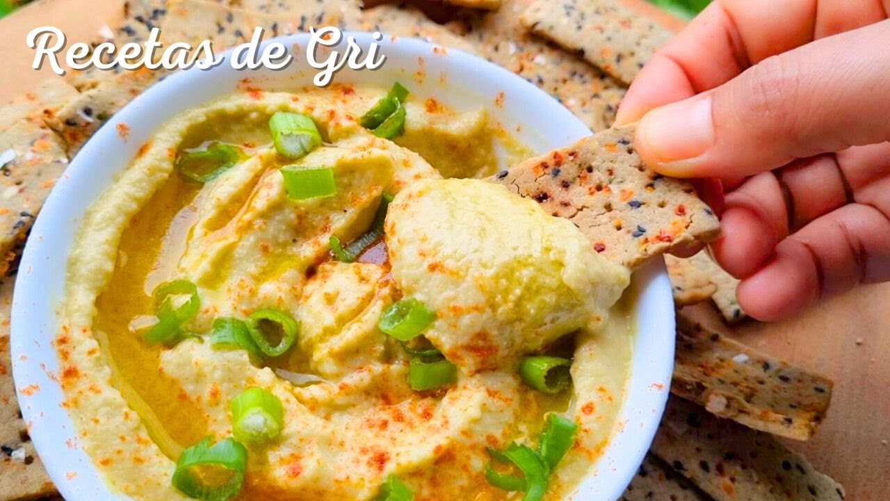 Crema de Garbanzos, HUMMUS, FÁCIL y DELICIOSO - Recetas de Gri - Saludable y Vegano