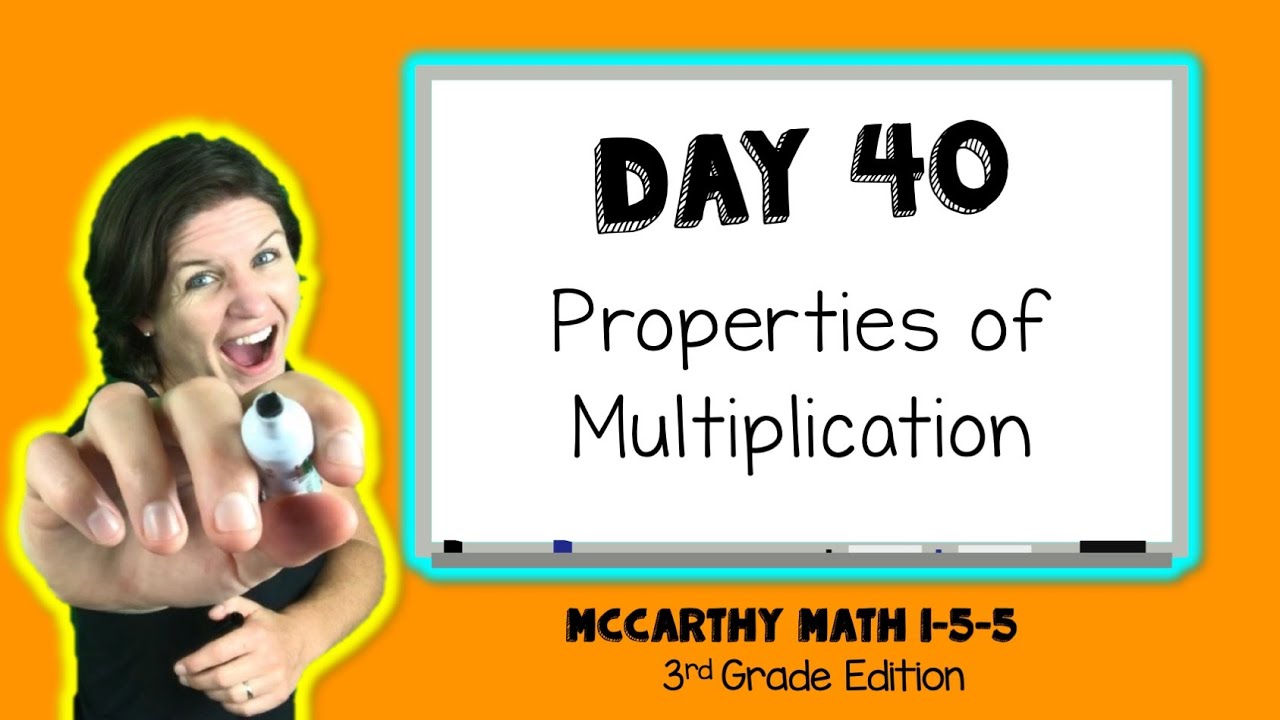 3rd Grade Math | PROPERTIES OF MULTIPLICATION | McCarthy Math 1-5-5 FREEBIE