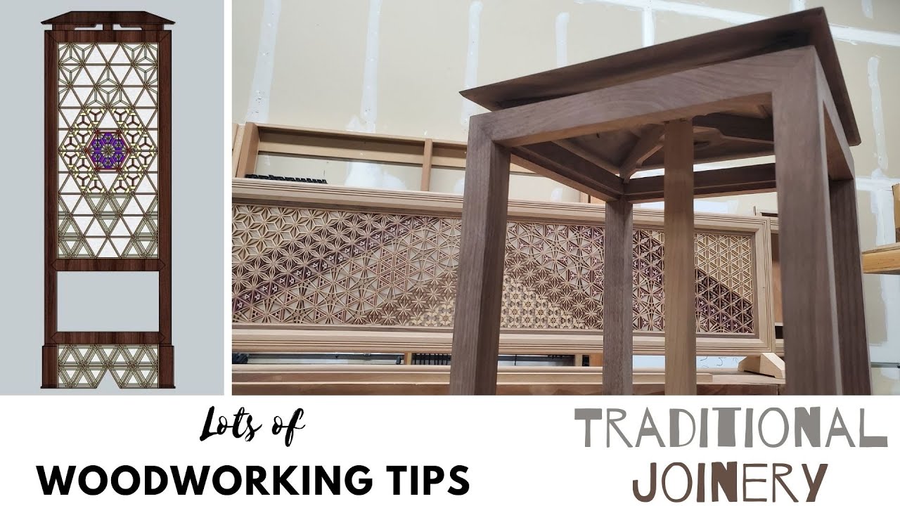 Kumiko Lamp Making Part 2 of 4 [Korean Traditional Joinery with Japanese Style Kumiko][WOODWRKING]