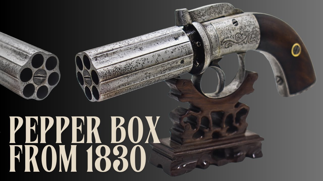 Antique 1830s Pepperbox Revolver by Smith of London.