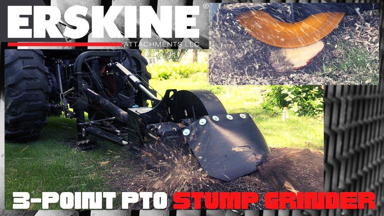 3-Point PTO Stump Grinder grinding stumps