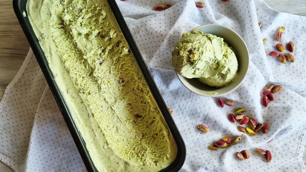 🍦 Παγωτό φιστίκι Αιγίνης:Η απόλυτη καλοκαιρινή απόλαυση με μόλις 5 υλικά💚 #παγωτο #icecream