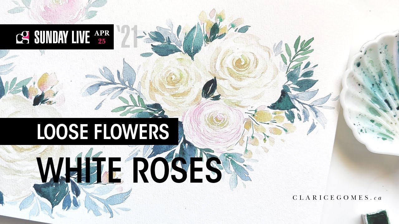 Painting & Composing Loose Watercolour Flowers - A Wedding Special