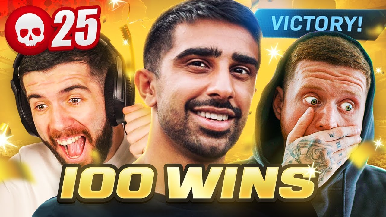 My 100th WARZONE WIN! w/ Zerkaa & Behzinga (25 SOLO KILLS!)