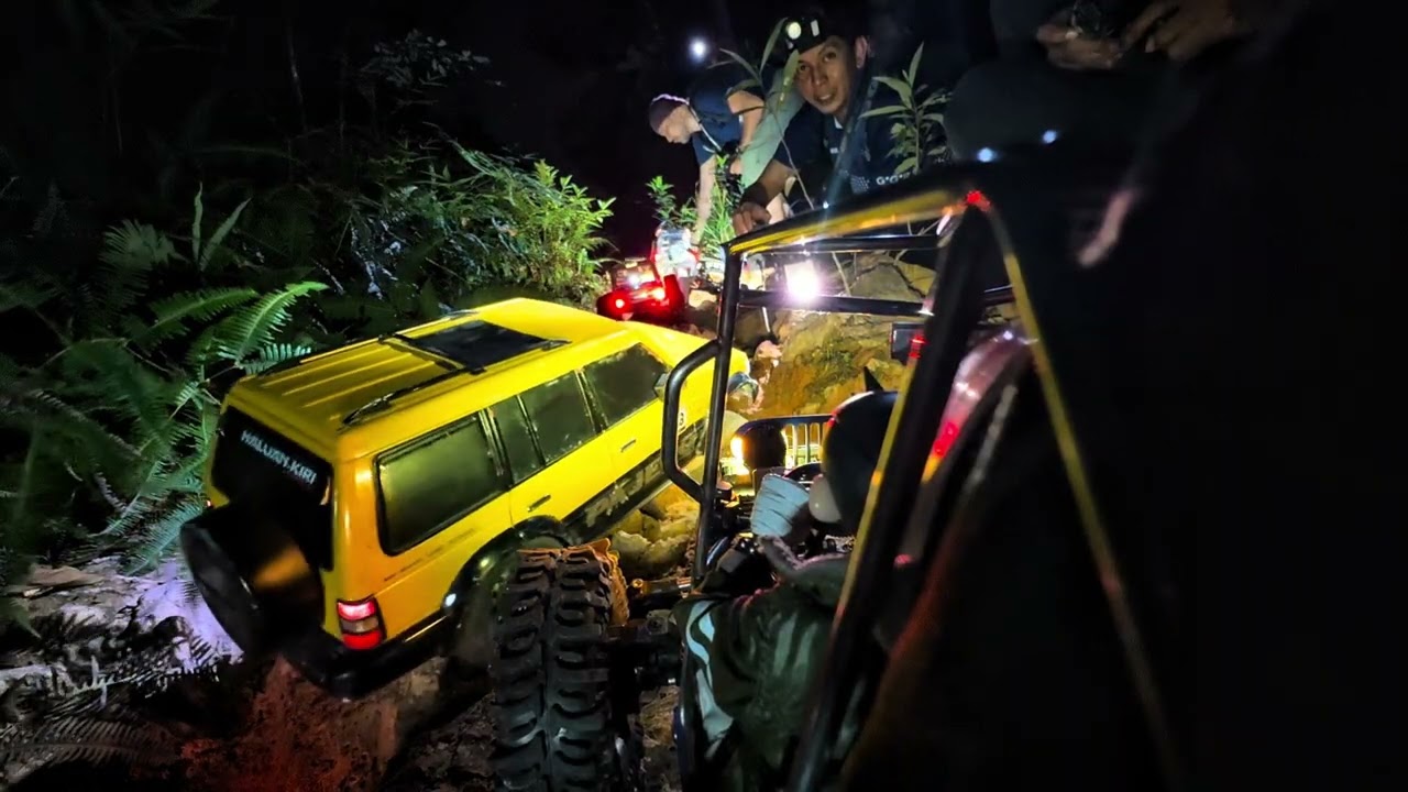 Night trail with buggy