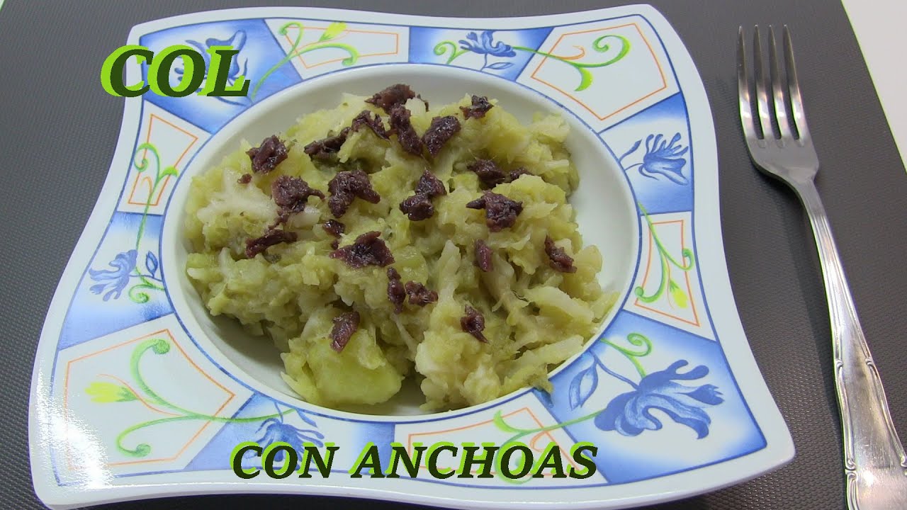 🥦🥬Berza, Repollo o Col con anchoas🥬🥦