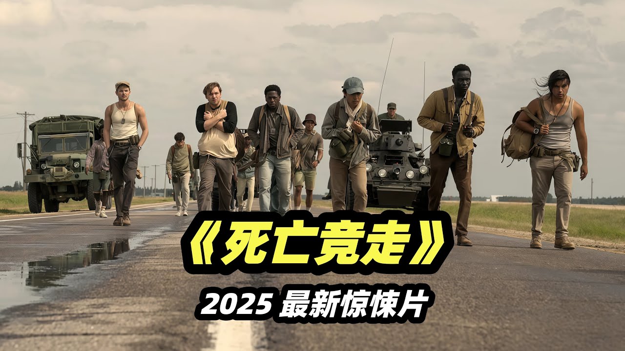 2025最新惊悚电影《死亡竞走》，50人参加没有终点的竞走比赛，只有一个人能活到最后