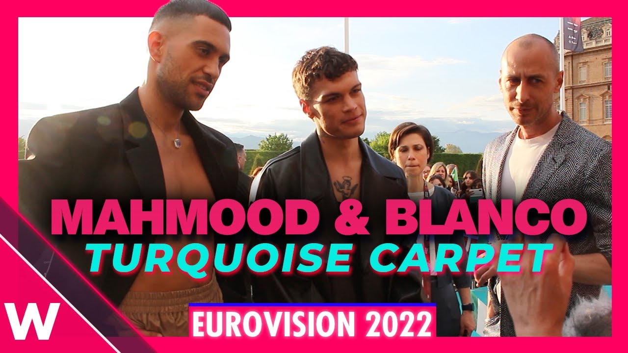 Mahmood & Blanco (Italy) @ Eurovision 2022 Turquoise Carpet Opening Ceremony | Interview