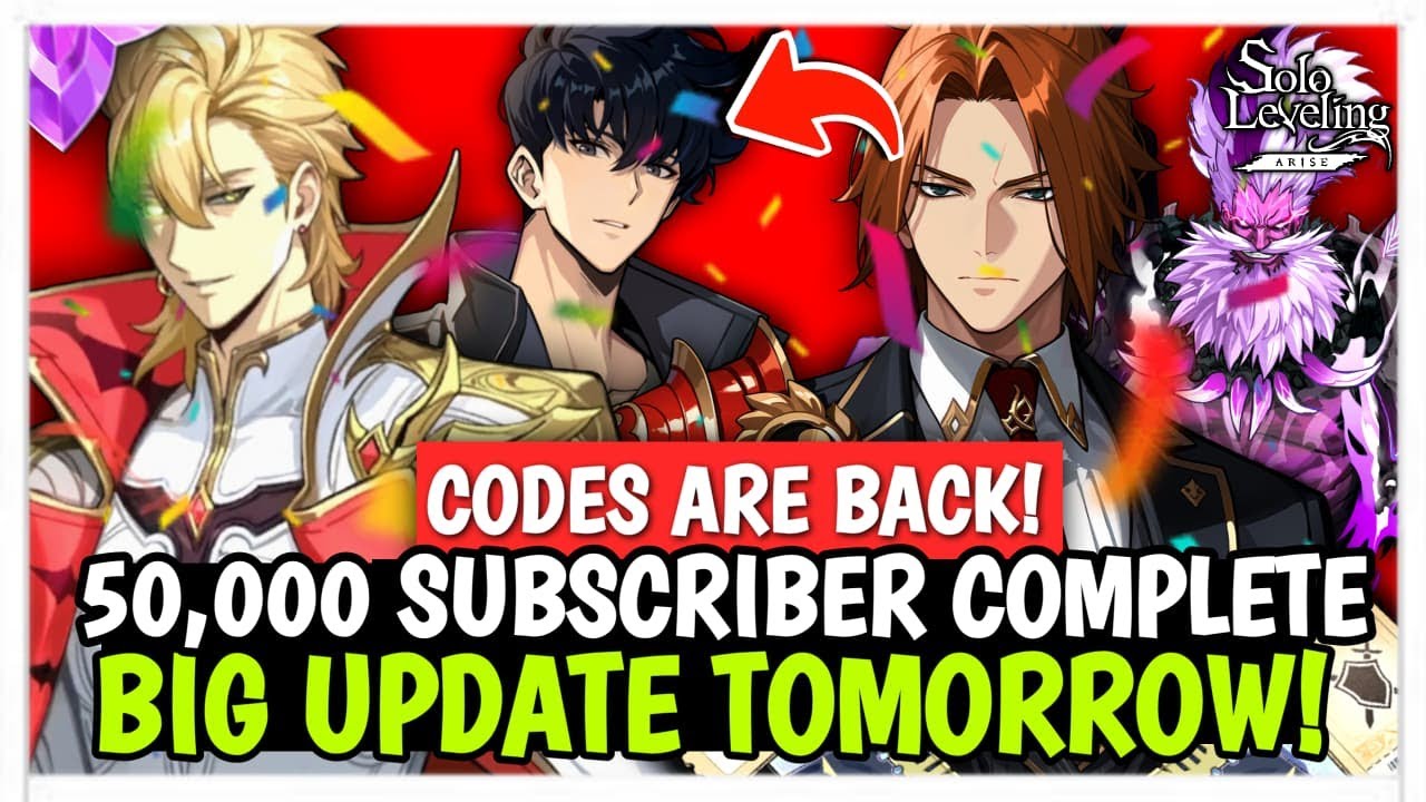 🚨CODES ARE BACK!🚨 UPDATE TOMORROW! 50,000 SUBSCRIBERS SPECIAL HUGE GIVEAWAY - SOLO LEVELING: ARISE