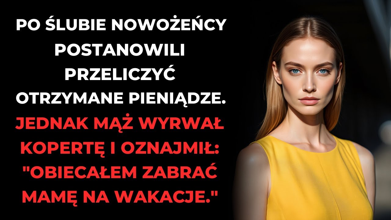 Nowożeńcy liczą otrzymane pieniądze, lecz żona ma własny plan