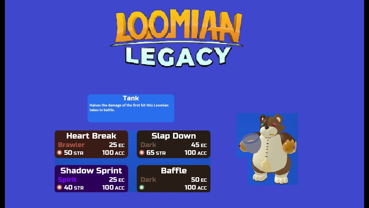 Ursnac has Totemized Stats. Loomian Legacy PVP