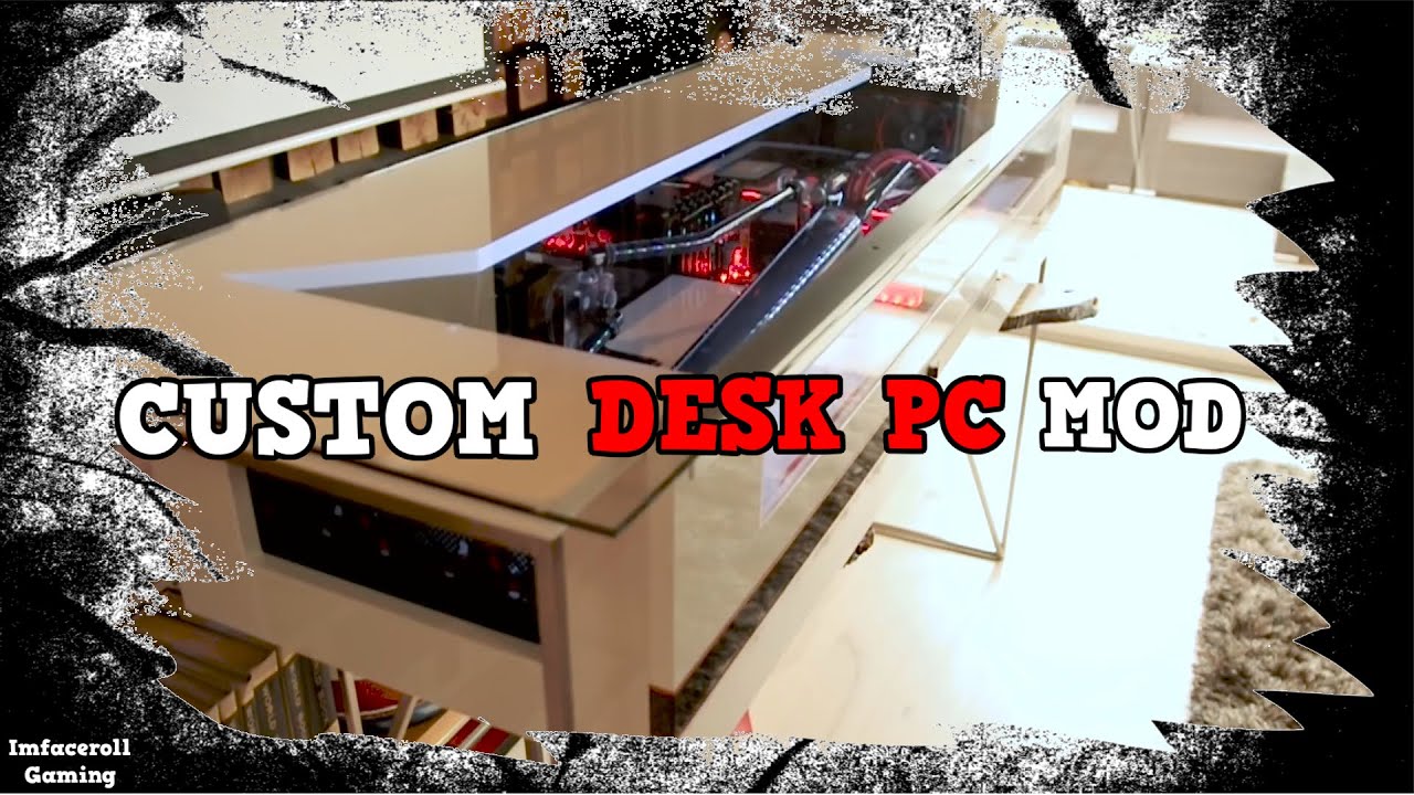 Ultimate Custom Water cooled gaming Desk PC Mod  - Crazy Gaming PC in a desk Liquid cooled PC Inside